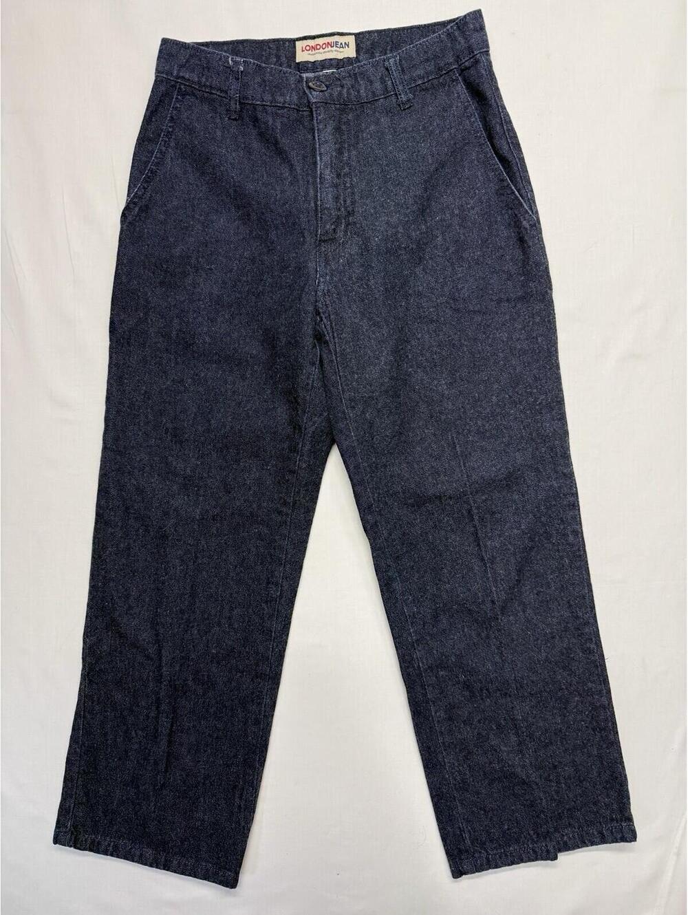 London Jean Womens Jeans Sz 4 Blue Denim High Rise Slash Pockets Bootcut Leg